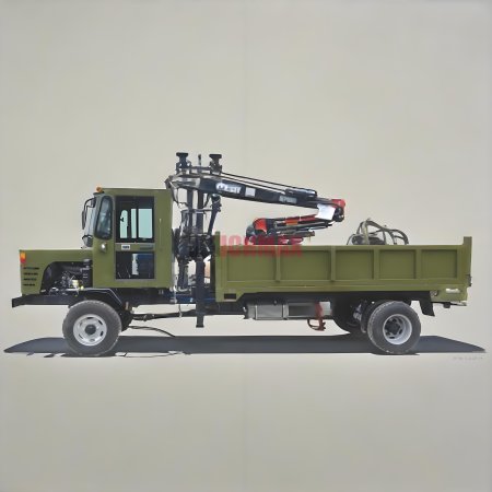 Four-Wheel Full-enclosed Utility Vehicle with Log Grapple Crane