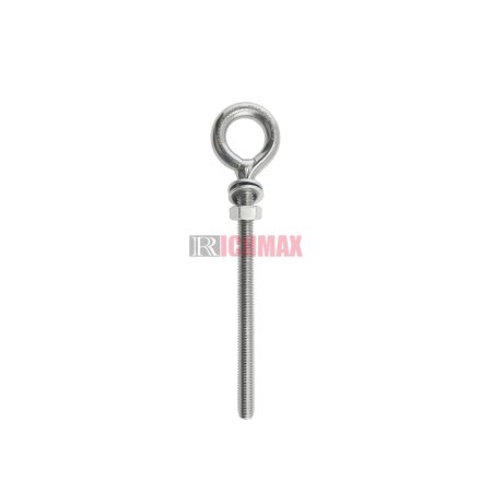 Stainless Steel Long Shank Eye Bolt With Washer & Nut