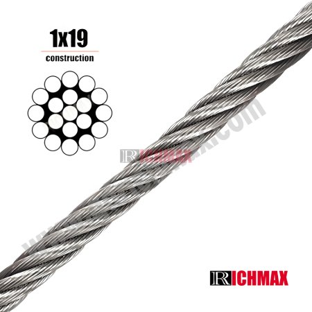 Stainless Steel Wire Rope 1×19